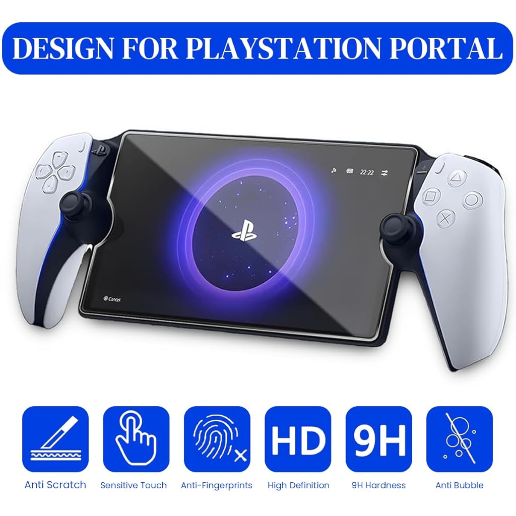 ZORBES® 2 Packs Screen Protector for Playstation Portal Remote Player 8 inch Tempered Glass 5 Handheld Ultra HD Anti-Scratch 3PCS ZORBES® 2 Packs Screen Protector for Playstation Portal Remote Player 8 inch Tempered Glass 5 Handheld Ultra HD Anti-Scratch 3PCS
